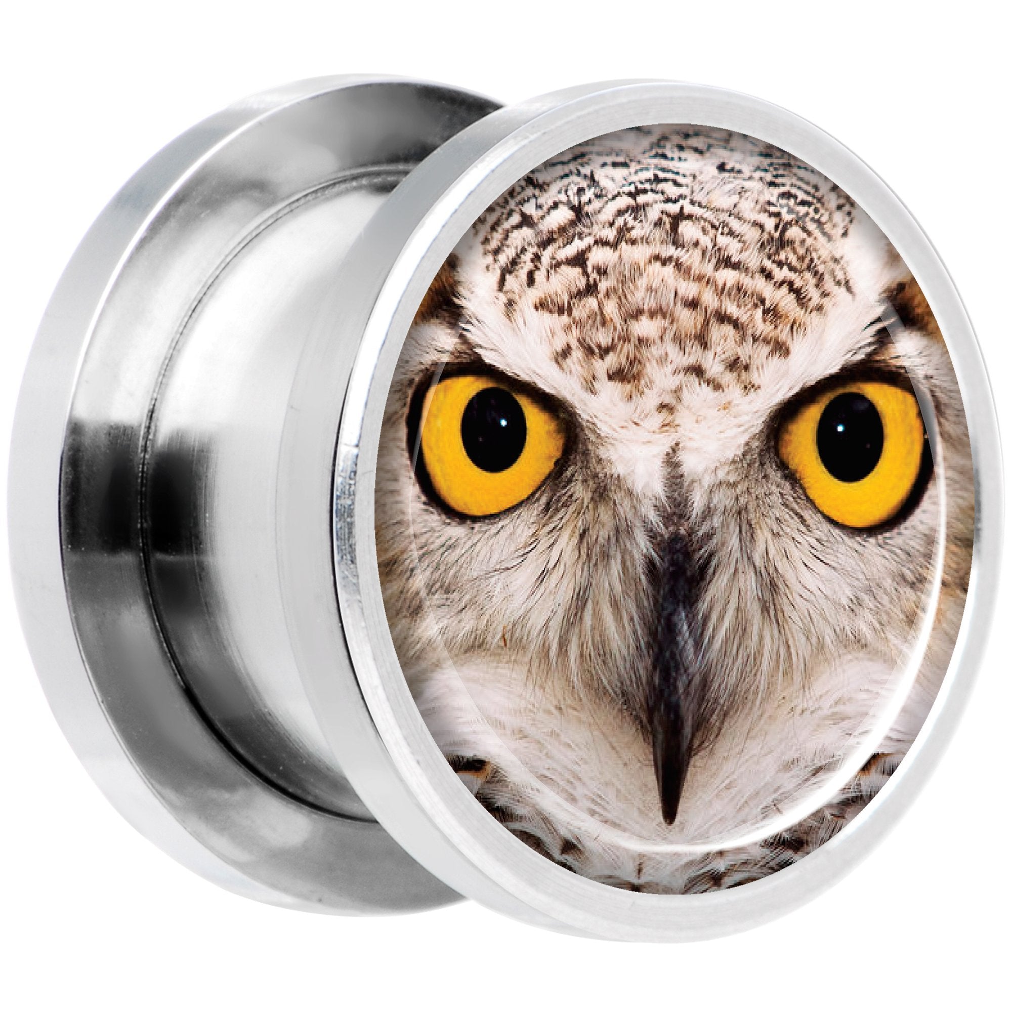 Full Color Owl Steel Screw Fit Plug Set 1/2