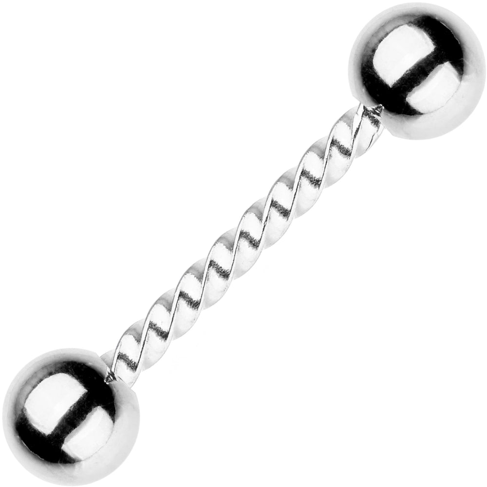 14 Gauge 5/8 Seriously Twisted Barbell Tongue Ring